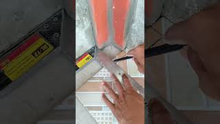 installing tiles on curved wall corners [upl. by Ecinwahs]