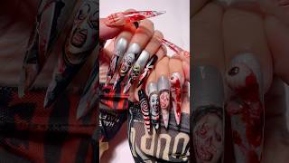 These TERRIFIER Nails will BLOW Your Mind🤯🔪🩸 nailart naildesign [upl. by Giardap697]