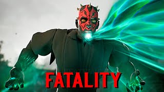 Mortal Kombat 1 Darth Maul Performs All Fatalities  Fortnite STAR WARS Crossover Mod Showcase [upl. by Elletsyrc]