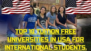 10 Tuitionfree Universities in the USA for international students 2024 [upl. by Hadeis]