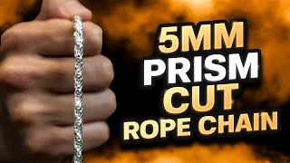 Sparkling Silver 5mm Prism Cut Rope Chain Review [upl. by Mario]