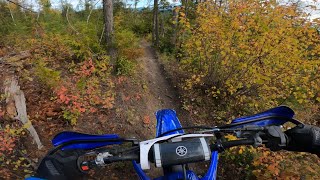 Fall Singletrack at Bardolph Lake  YZ250X Ep78 [upl. by Sherfield]