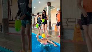 Swimming Pool 👙 🥽 Swimming Cap 🤪😚✌️shorts swimming fitness flyboard bluesilver waterpark [upl. by Schechter750]