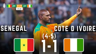 SENEGAL VS COTE D IVOIRE 11 45  COUPE DAFRIQUE DES NATIONS 23  SIMULATION afcon2023 [upl. by Ynohtona]