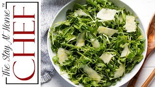 How to Make Restaurant Style Arugula Salad  The Stay At Home Chef [upl. by Atnes]