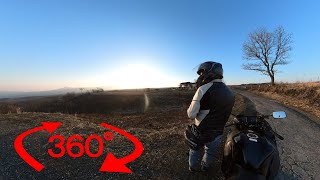 【GSX1300R Hayabusa 隼】阿蘇 押戸岩駐車場の朝日☀️熊本県【VR360°5K】 [upl. by Annaujat]