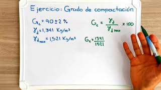 Ejercicio Grado de Compactación [upl. by Notsgnik]