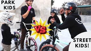 Game of BIKE Park Kids VS Street Kids [upl. by Nyllewell]