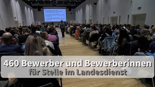 LandesverwaltungÜber 460 Bewerbungen [upl. by Asik756]