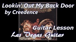 Lookin Out My Back Door By Creedence Clearwater Revival Guitar Lesson [upl. by Ailedroc]