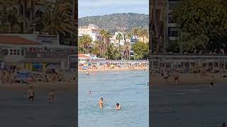 SITGES BEACH BARCELONA IN CATALONIA SPAIN [upl. by Amirak]