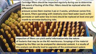 Cartridge filters Cartridge Replacement  RO PLANT Membranebased Desalination [upl. by Bebe]