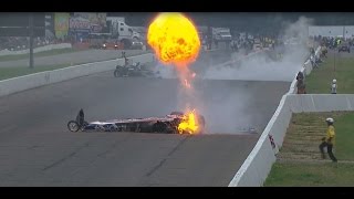 Double Top Dragster crash in both lanes in Brainerd [upl. by Matteo468]