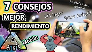 7 CONSEJOS para MEJORAR el RENDIMIENTO en ARK MOBILE 🦕🦖✔️🎮 [upl. by Suiraj]