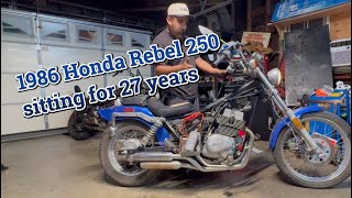 First start in 27 years Honda rebel 250 [upl. by Wendelin]