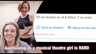 Open calls appointments and emotional struggles while auditioning for musical theatre [upl. by Lyrrad]