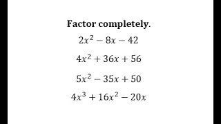 Factoring Trinomials with Common Factors Form axbxc [upl. by Aener]