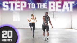 20 Minute Step to The Beat HIIT Workout NO EQUIPMENT [upl. by Jarus312]