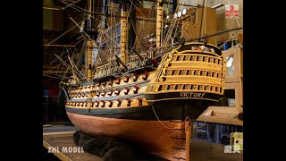 HMS VICTORY 1805 Scale 196 1032mm 40quot Wood Model Ship KitShiCheng [upl. by Anirac]