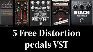 5 free distortion pedals VST [upl. by Afirahs407]