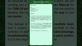 Transmittal Letter lettersapplications youtubeshorts transmittalletter [upl. by Fairweather]