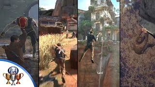 Uncharted 4 Trophies  Rushing Roulette Hangmans Bullet Thought I Heard Something amp Cliffhanger [upl. by Allit]