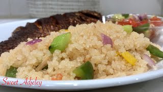 How To Make Attieke  Akyeke With Fried Tilapia From Scratch  Gluten Free Couscous Pt 2 [upl. by Wivestad401]