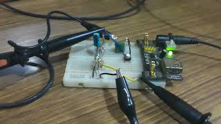 Monostable Multivibrator using Transistors on breadboard [upl. by Ailahtan]