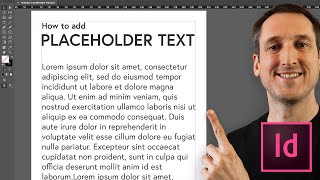 How to Add Placeholder Text in Adobe InDesign  lorem ipsum [upl. by Ilime749]