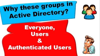 Everyone Users and Authenticated Users in Active Directory activedirectory windows microsoft [upl. by Nylidnarb]