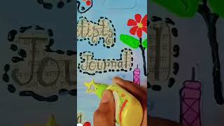 How to decorate diary cover art Khushbu Art works 🎨 [upl. by Corley]