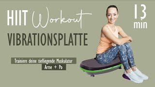 WORKOUT MIT VIBRATIONSPLATTE  Trainiere deine tiefliegende Muskulatur  Arme  Po  Katja Seifried [upl. by Lekkim]