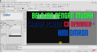 cara pindah layar pada hmi omron  how to change scree omron hmi  belajar hmi omron cx designer 5 [upl. by Orgell]