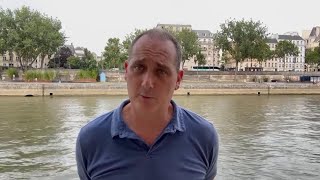 The challenge of capturing triathlon swim in the Seine at Paris Olympics AP photographer explains [upl. by Bluhm]