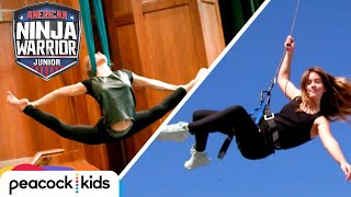 AMERICAN NINJA WARRIOR JUNIOR  Kid Stuntwoman Faces Off with Aerial Acrobat [upl. by Notnelc]