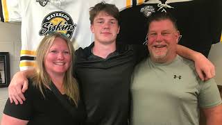 GOJHL  Kaeden Burger signs with the KitchenerWaterloo Siskins [upl. by Leonore]