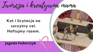 Kot i licytacja na szczytny cel crossstitch [upl. by Clardy]