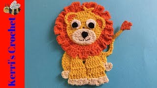 Crochet Lion Tutorial  Crochet Applique Tutorial [upl. by Ailahtan]