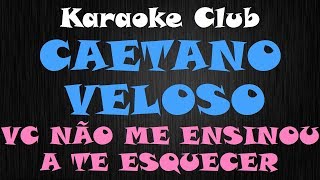 CAETANO VELOSO  VOCÊ NÃO ME ENSINOU A TE ESQUECER  KARAOKE [upl. by Amahs]