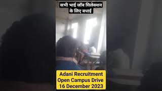 Adani Recruitment amp Job Selections  Offer Letter  Open Campus Placement For Adani Company [upl. by Nadiya362]