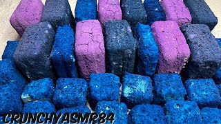 Blue amp Purple Pasted Blocks Thins amp Cubes  Oddly Satisfying  ASMR  Sleep Aid [upl. by Arbe]