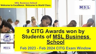 CITG Awards by MSL Business School Students [upl. by Garrik]