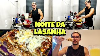 NOITE DA LASANHA BOLONHESA DE CARNE MOÍDA COM MOLHO BRANCO MUITO CREMOSA😍 [upl. by Haag]