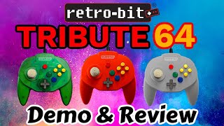 RetroBit Tribute 64 Demo amp Review On RetroPie  RetroPie Guy Product Review [upl. by Buehler]