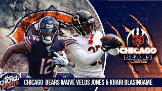 Breaking News Chicago Bears Waive Velus Jones amp Khari Blasingame [upl. by Edlihtam]