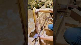 Pineapple lattice wooden door making process Good tools and machinery make work easy [upl. by Trici607]