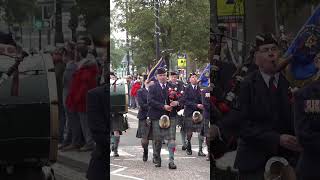 pipeband lead 2024 remembrancesunday military amp veterans parade in Perth scotland reels [upl. by Ingrim]