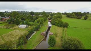 Frankton Locks Montgomery Canal junction with Llangollen Shropshire Union Canal [upl. by Acsecnarf71]