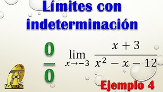 Límites con indeterminación 00  Límites por factorización  Ejemplo 4 [upl. by Holtorf]