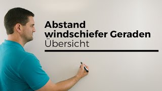 Abstand windschiefer Geraden Übersicht Vektorgeometrie  Mathe by Daniel Jung [upl. by Eugirne]